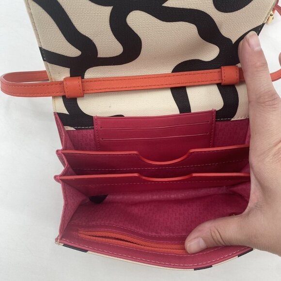 TOUS SAND-CORAL COLORED CANVAS KAOS BIG CHANGE PURSE MINI CROSSBODY - Picture 11 of 14